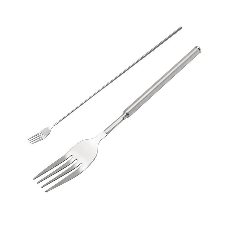 Cuifati Family Dinner Folk ?for BBQ, Dinner, Dessert, Sausages, Hot Dogs, Vegetables etc?22.1 to 64.6cm adjustable ?Sturdy and Stainless Steel (1) - Image 1